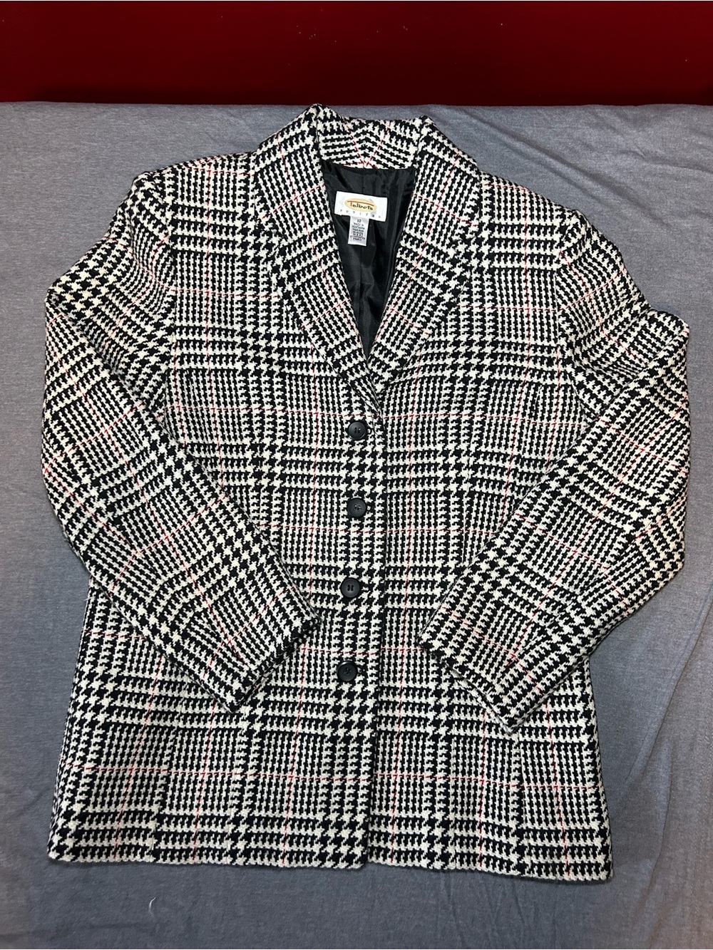 Talbots Classic Black & White Houndstooth Women's Blazer